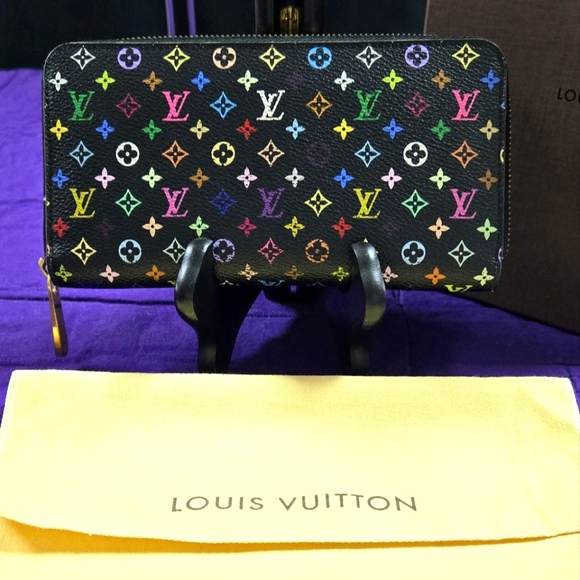 Louis Vuitton Handbags - Louis Vuitton Murakami Zippy Black Multicolor Wallet